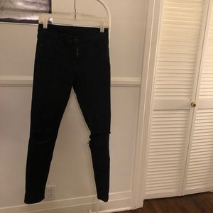 Twig High rise knee slit black BDG jean